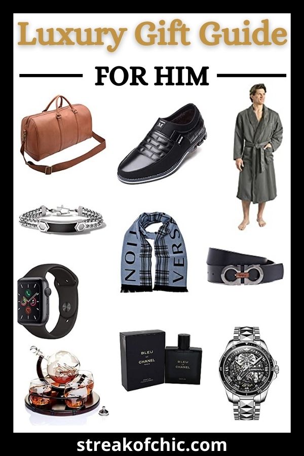 Discover ten luxury gift items for him in this luxury gift guide. From clothes to jewelry and accessories, these ten gift ideas for him are one he'll absolutely love. 