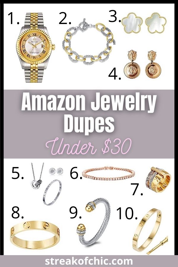 Amazon designer jewelry dupes
